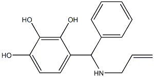 4-[phenyl(prop-2-en-1-ylamino)methyl]benzene-1,2,3-triol Struktur