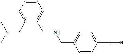 4-{[({2-[(dimethylamino)methyl]phenyl}methyl)amino]methyl}benzonitrile Struktur