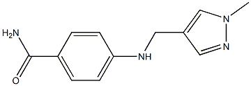 4-{[(1-methyl-1H-pyrazol-4-yl)methyl]amino}benzamide Struktur