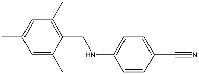 4-{[(2,4,6-trimethylphenyl)methyl]amino}benzonitrile Struktur