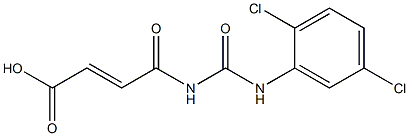 4-{[(2,5-dichlorophenyl)carbamoyl]amino}-4-oxobut-2-enoic acid Struktur