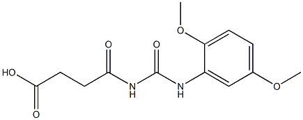 4-{[(2,5-dimethoxyphenyl)carbamoyl]amino}-4-oxobutanoic acid Struktur