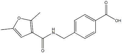 4-{[(2,5-dimethylfuran-3-yl)formamido]methyl}benzoic acid Struktur