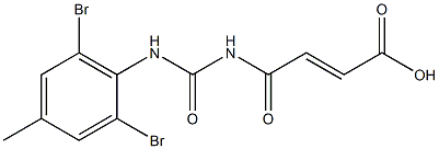 4-{[(2,6-dibromo-4-methylphenyl)carbamoyl]amino}-4-oxobut-2-enoic acid Struktur