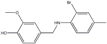 4-{[(2-bromo-4-methylphenyl)amino]methyl}-2-methoxyphenol Struktur