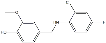 4-{[(2-chloro-4-fluorophenyl)amino]methyl}-2-methoxyphenol Struktur