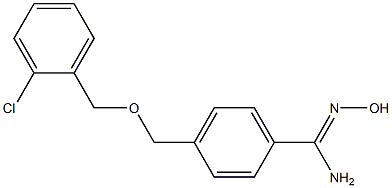 4-{[(2-chlorobenzyl)oxy]methyl}-N'-hydroxybenzenecarboximidamide Struktur