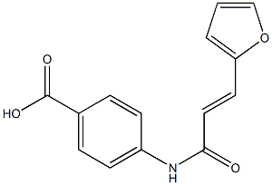 4-{[(2E)-3-(2-furyl)prop-2-enoyl]amino}benzoic acid Struktur