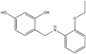 4-{[(2-ethoxyphenyl)amino]methyl}benzene-1,3-diol Struktur