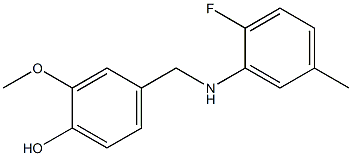 4-{[(2-fluoro-5-methylphenyl)amino]methyl}-2-methoxyphenol Struktur