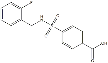 4-{[(2-fluorophenyl)methyl]sulfamoyl}benzoic acid Struktur