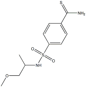 4-{[(2-methoxy-1-methylethyl)amino]sulfonyl}benzenecarbothioamide Struktur