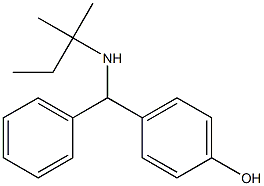 4-{[(2-methylbutan-2-yl)amino](phenyl)methyl}phenol Struktur