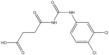 4-{[(3,4-dichlorophenyl)carbamoyl]amino}-4-oxobutanoic acid Struktur