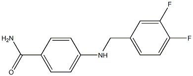 4-{[(3,4-difluorophenyl)methyl]amino}benzamide Struktur