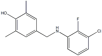 4-{[(3-chloro-2-fluorophenyl)amino]methyl}-2,6-dimethylphenol Struktur