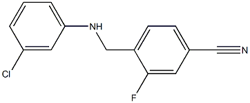 4-{[(3-chlorophenyl)amino]methyl}-3-fluorobenzonitrile Struktur