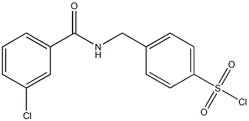 4-{[(3-chlorophenyl)formamido]methyl}benzene-1-sulfonyl chloride Struktur