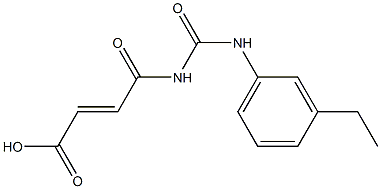 4-{[(3-ethylphenyl)carbamoyl]amino}-4-oxobut-2-enoic acid Struktur