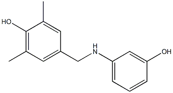 4-{[(3-hydroxyphenyl)amino]methyl}-2,6-dimethylphenol Struktur