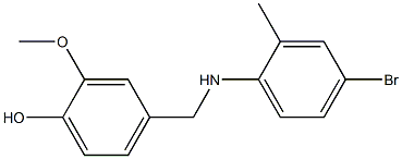 4-{[(4-bromo-2-methylphenyl)amino]methyl}-2-methoxyphenol Struktur