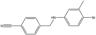 4-{[(4-bromo-3-methylphenyl)amino]methyl}benzonitrile Struktur