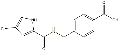 4-{[(4-chloro-1H-pyrrol-2-yl)formamido]methyl}benzoic acid Struktur