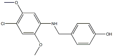 4-{[(4-chloro-2,5-dimethoxyphenyl)amino]methyl}phenol Struktur