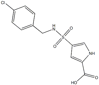 4-{[(4-chlorophenyl)methyl]sulfamoyl}-1H-pyrrole-2-carboxylic acid Struktur