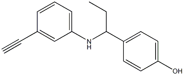 4-{1-[(3-ethynylphenyl)amino]propyl}phenol Struktur