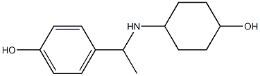 4-{1-[(4-hydroxycyclohexyl)amino]ethyl}phenol Struktur