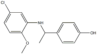 4-{1-[(5-chloro-2-methoxyphenyl)amino]ethyl}phenol Struktur