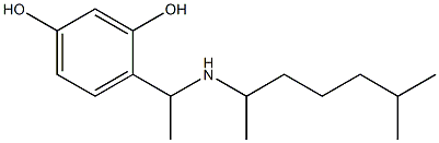 4-{1-[(6-methylheptan-2-yl)amino]ethyl}benzene-1,3-diol Struktur