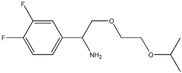 4-{1-amino-2-[2-(propan-2-yloxy)ethoxy]ethyl}-1,2-difluorobenzene Struktur