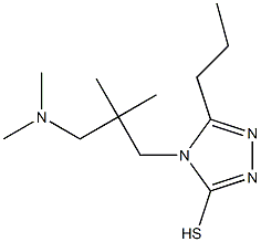 4-{2-[(dimethylamino)methyl]-2-methylpropyl}-5-propyl-4H-1,2,4-triazole-3-thiol Struktur