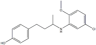 4-{3-[(5-chloro-2-methoxyphenyl)amino]butyl}phenol Struktur