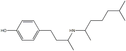 4-{3-[(6-methylheptan-2-yl)amino]butyl}phenol Struktur