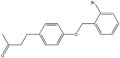 4-{4-[(2-bromobenzyl)oxy]phenyl}butan-2-one Struktur