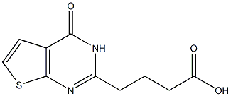 4-{4-oxo-3H,4H-thieno[2,3-d]pyrimidin-2-yl}butanoic acid Struktur