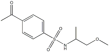 4-acetyl-N-(1-methoxypropan-2-yl)benzene-1-sulfonamide Struktur