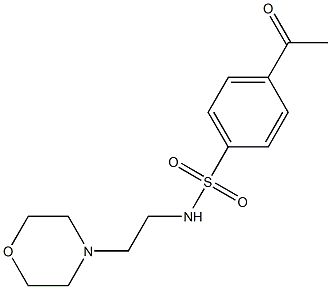 4-acetyl-N-[2-(morpholin-4-yl)ethyl]benzene-1-sulfonamide Struktur