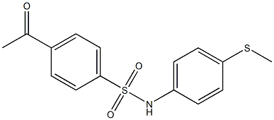 4-acetyl-N-[4-(methylsulfanyl)phenyl]benzene-1-sulfonamide Struktur