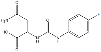 4-amino-2-({[(4-fluorophenyl)amino]carbonyl}amino)-4-oxobutanoic acid Struktur