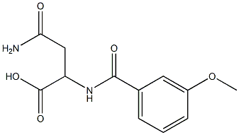 4-amino-2-[(3-methoxybenzoyl)amino]-4-oxobutanoic acid Struktur