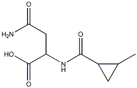 4-amino-2-{[(2-methylcyclopropyl)carbonyl]amino}-4-oxobutanoic acid Struktur