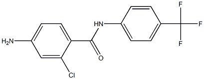 4-amino-2-chloro-N-[4-(trifluoromethyl)phenyl]benzamide Struktur