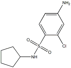 4-amino-2-chloro-N-cyclopentylbenzene-1-sulfonamide Struktur