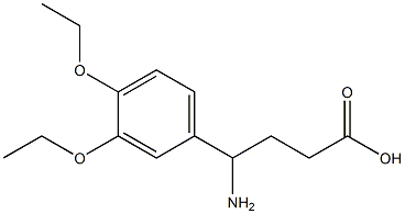 4-amino-4-(3,4-diethoxyphenyl)butanoic acid Struktur