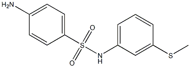 4-amino-N-[3-(methylsulfanyl)phenyl]benzene-1-sulfonamide Struktur