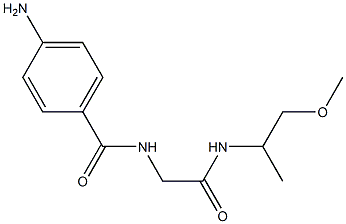 4-amino-N-{2-[(2-methoxy-1-methylethyl)amino]-2-oxoethyl}benzamide Struktur